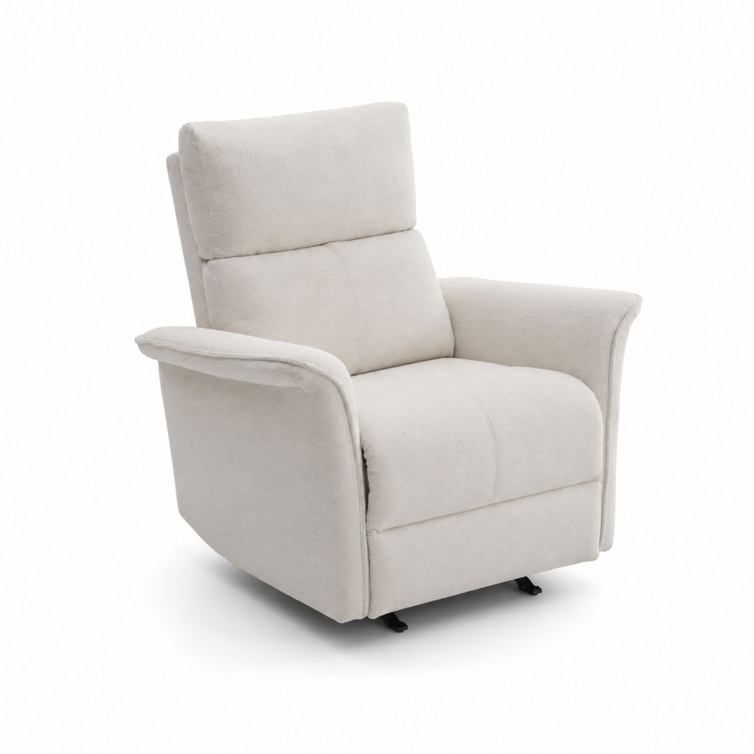 Poltrona Reclinabile in Microfibra Crema 96x80x80 cm