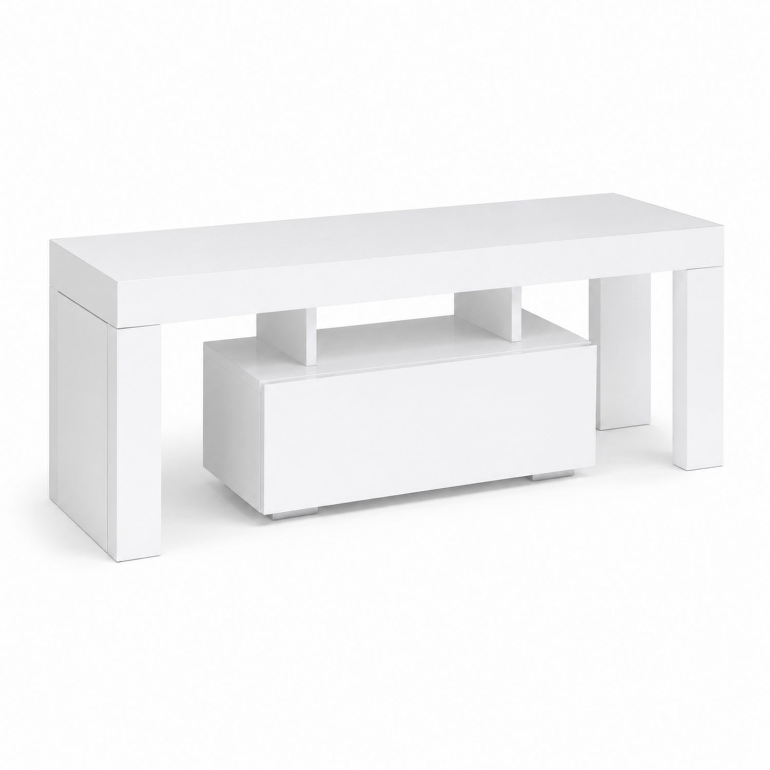 Mobile TV in MDF Bianco 140x45x50 cm