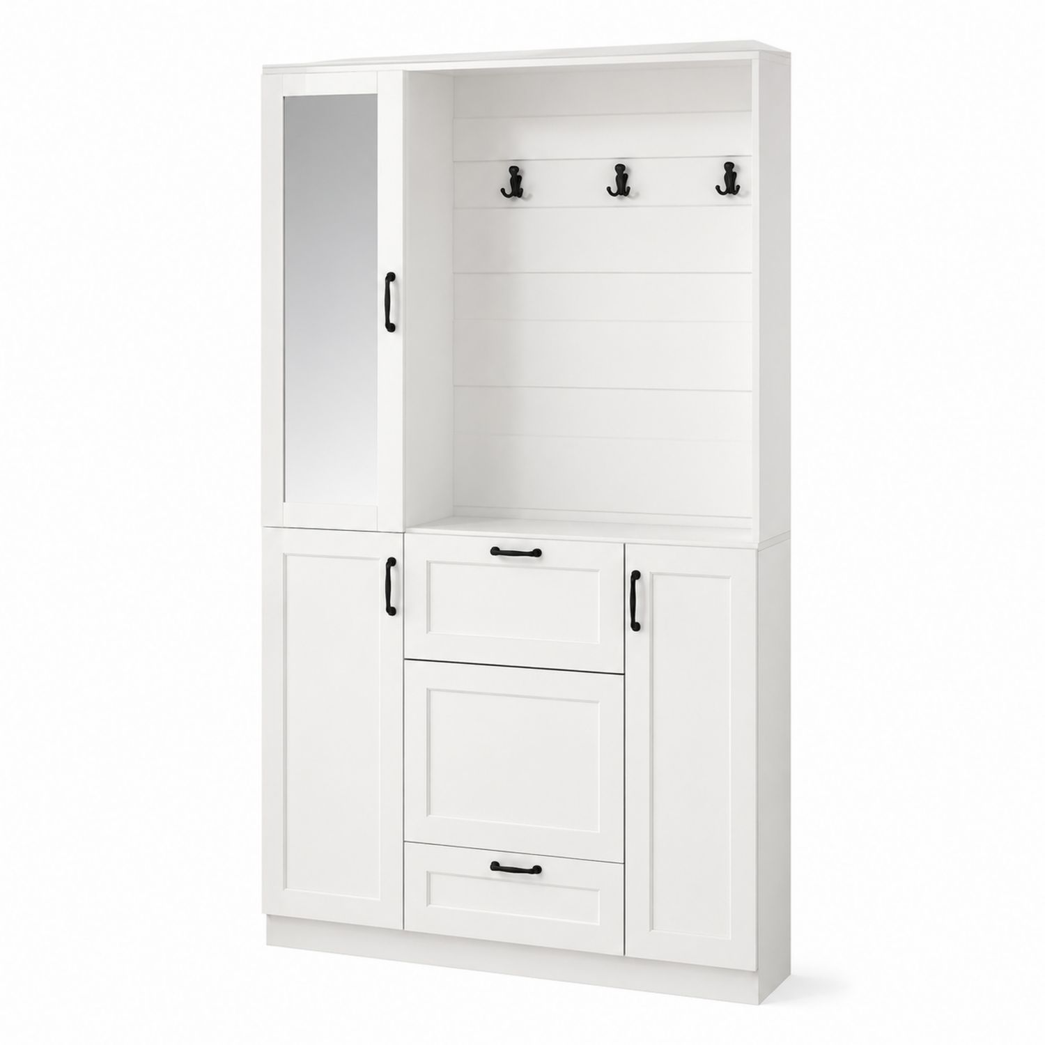 Guardaroba Ingresso Bianco con Specchio