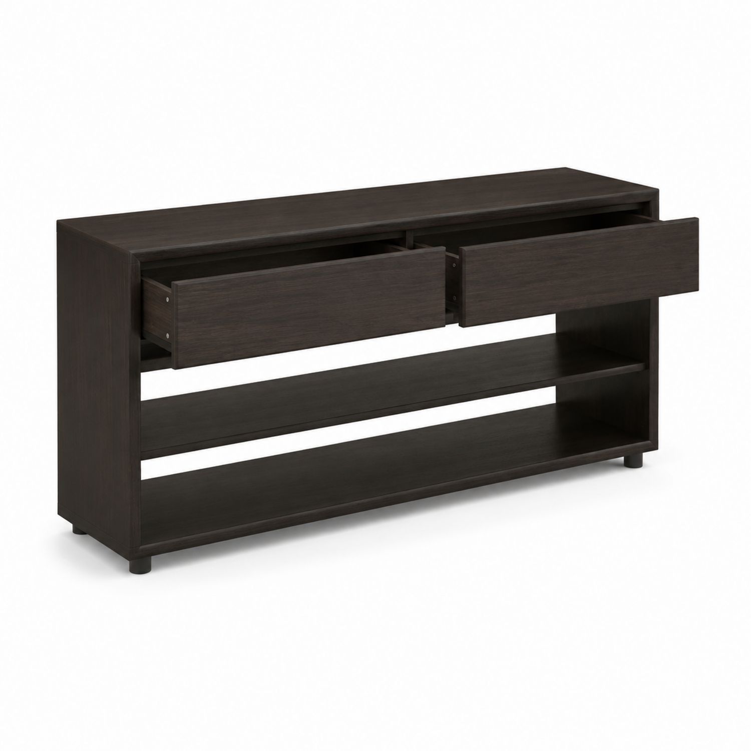 Console en bois avec tiroirs et étagères 150x40x80 cm Brun