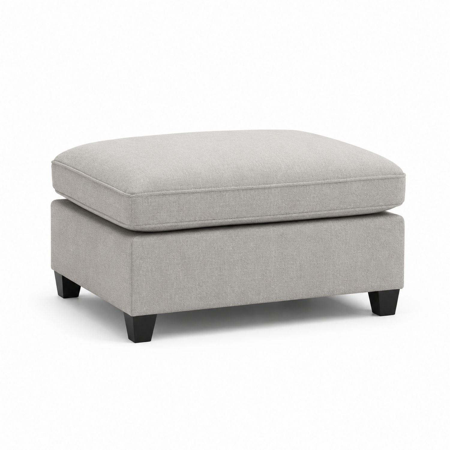 Poggiapiedi rettangolare 90x60x45 cm tessuto grigio