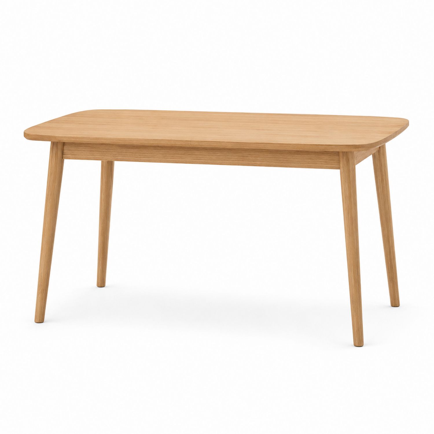 Tavolo da pranzo rettangolare in legno di quercia 150x80x75 cm