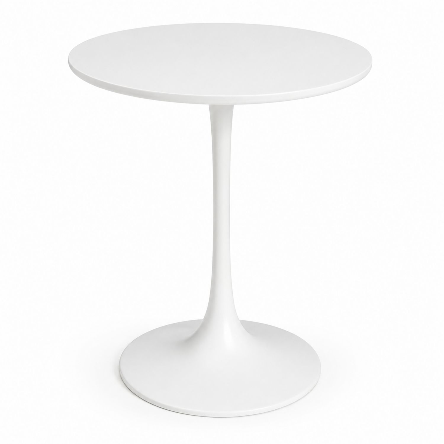 Tavolo rotondo in MDF bianco, diametro 90 cm