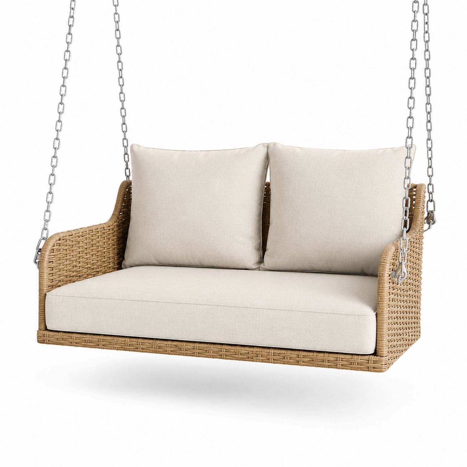 Divano Sospeso in Rattan con Cuscini in Poliestere