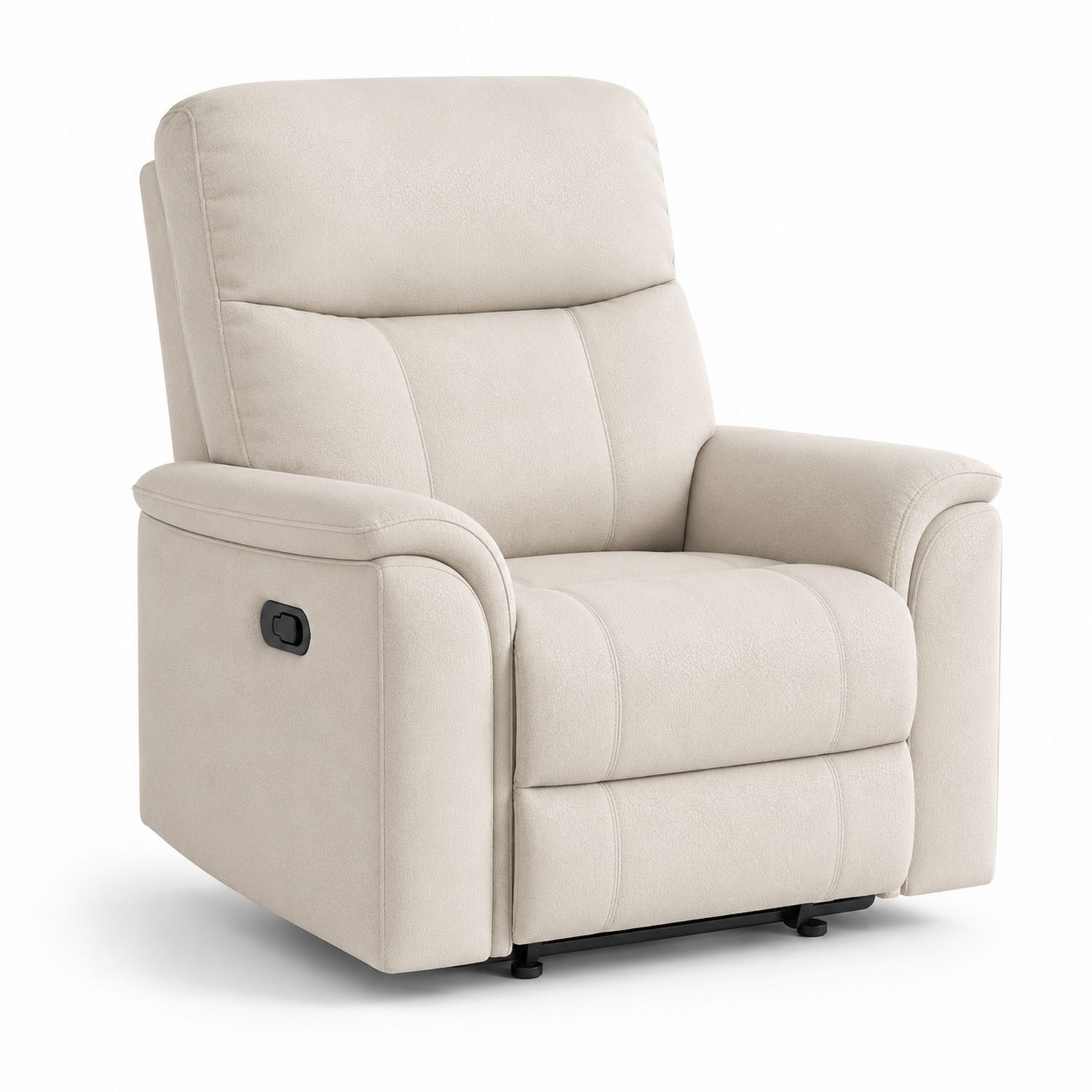 Poltrona reclinabile in tessuto beige 75x85x100 cm