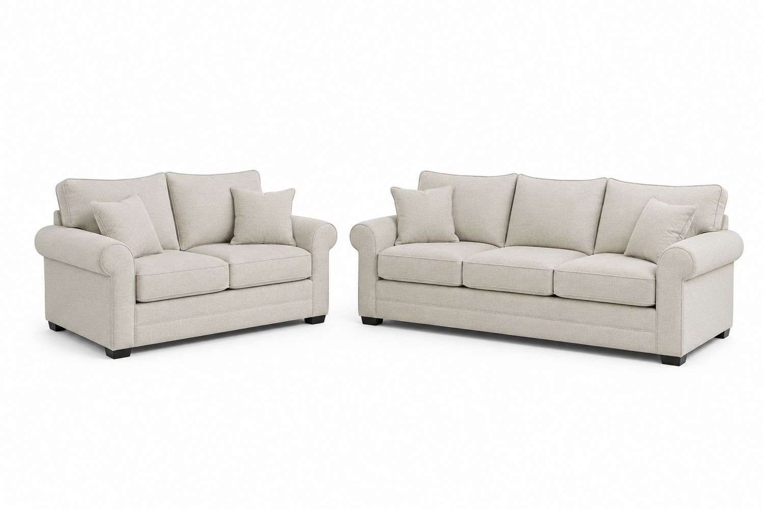 Set di Divani 3+2 Posti in Tessuto Beige