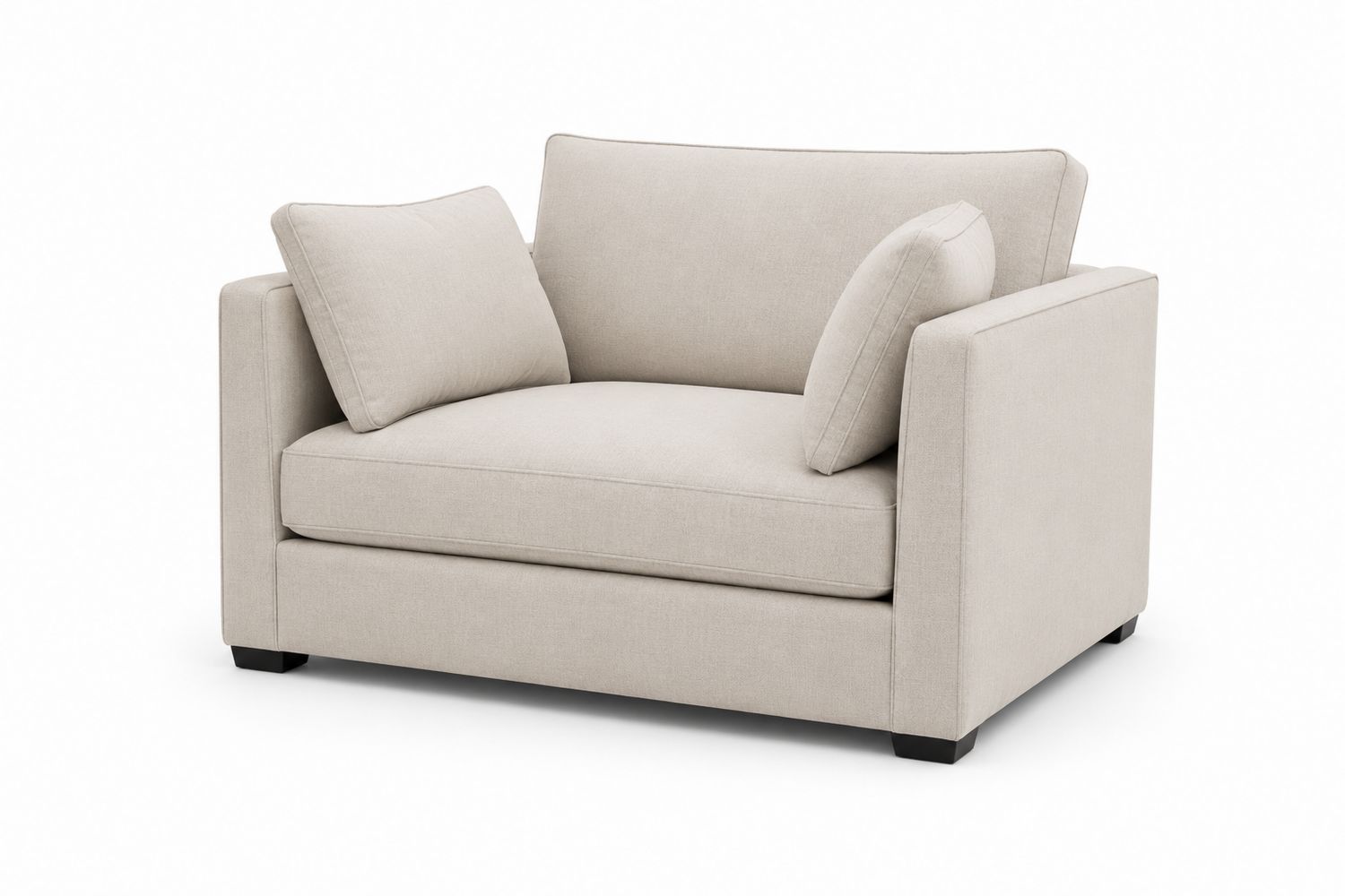 Divano Loveseat in Tessuto Poliestere Beige 120x90x85 cm