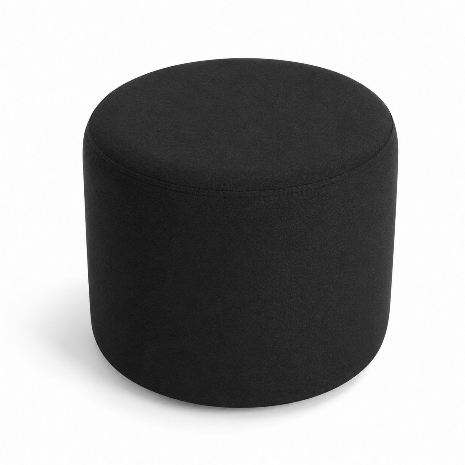Pouf cilindrico in poliestere Nero