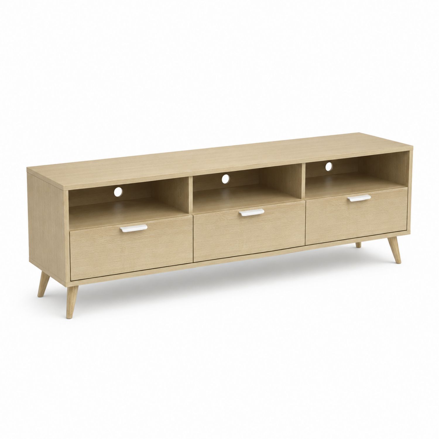 Mobile TV in legno MDF con cassetti e ripiani 180 cm