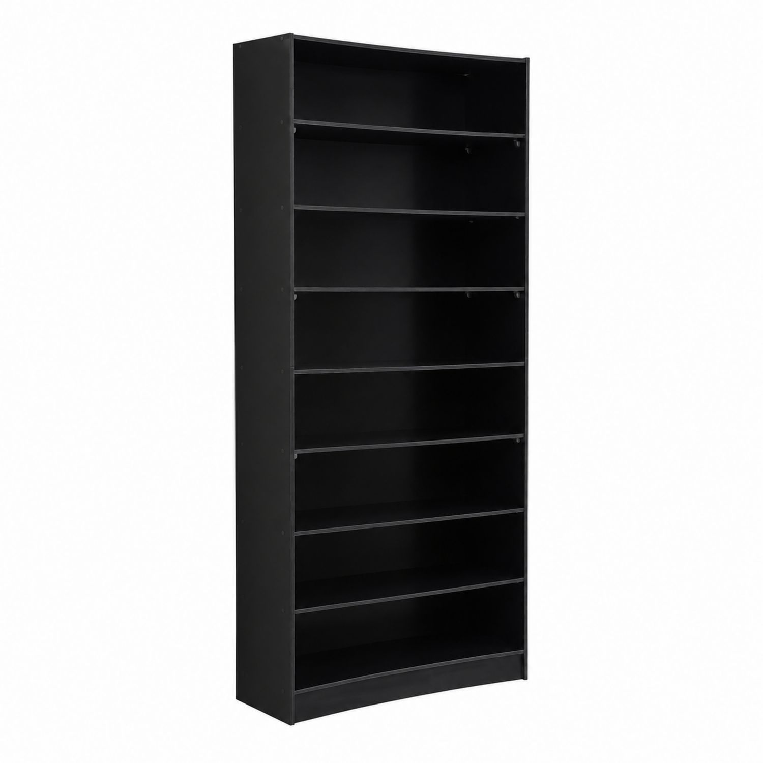 Scarpiera alta 7 ripiani in legno Nero 60x24x140 cm