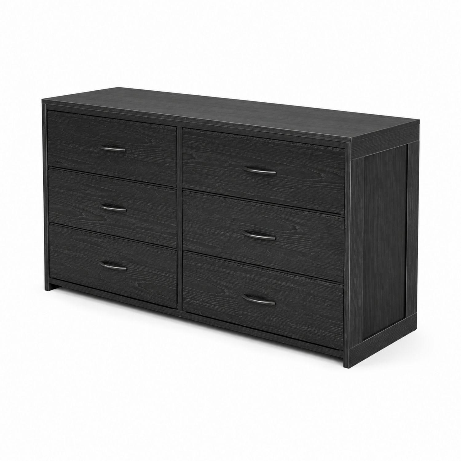 Cassettiera a 6 cassetti in legno ingegnerizzato nero