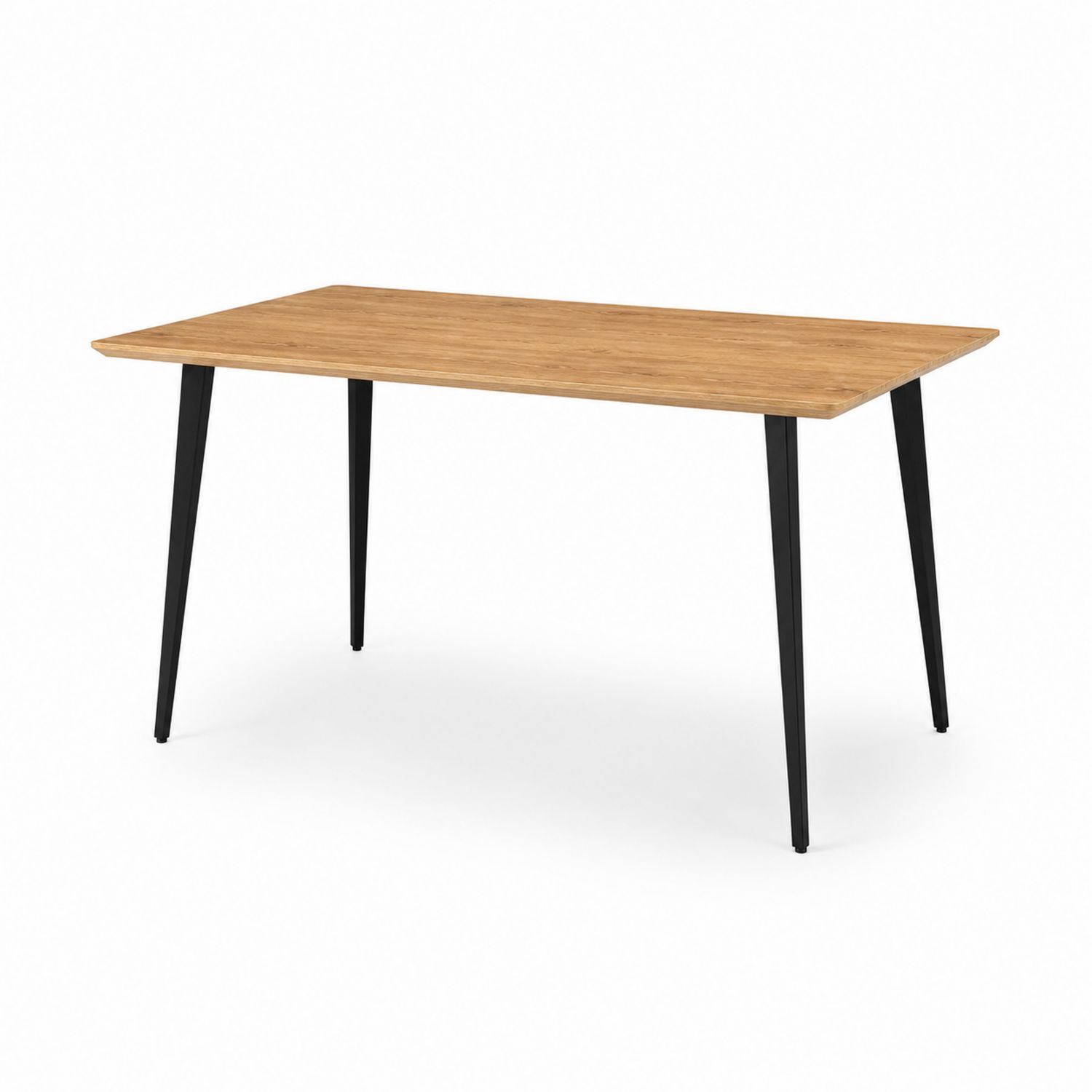 Tavolo da pranzo rettangolare in legno e metallo 150x90 cm
