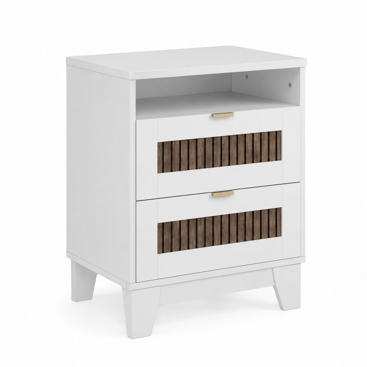 Comodino in Legno e MDF con Dettagli Naturali