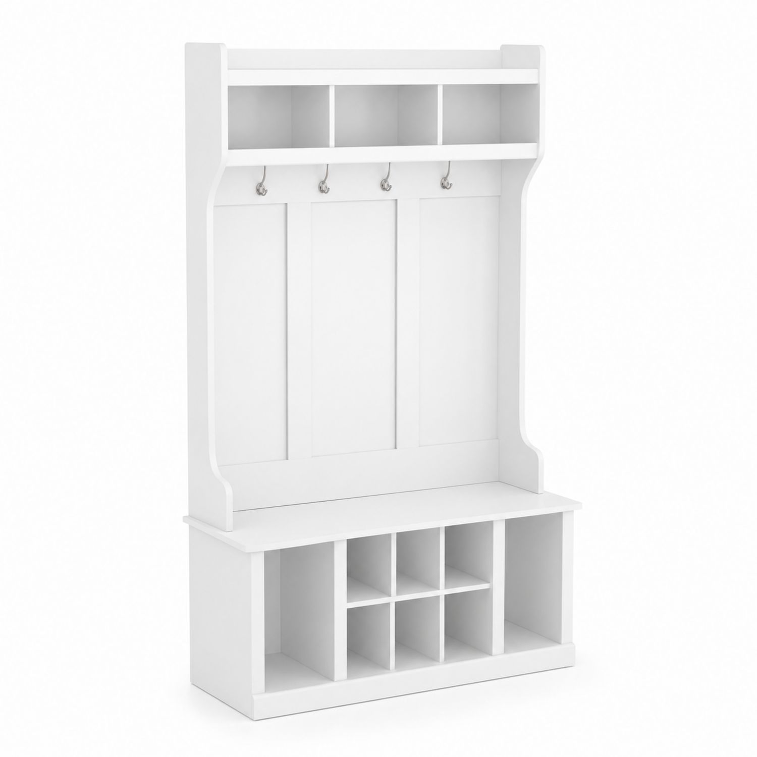 Appendiabiti ingresso in legno MDF bianco