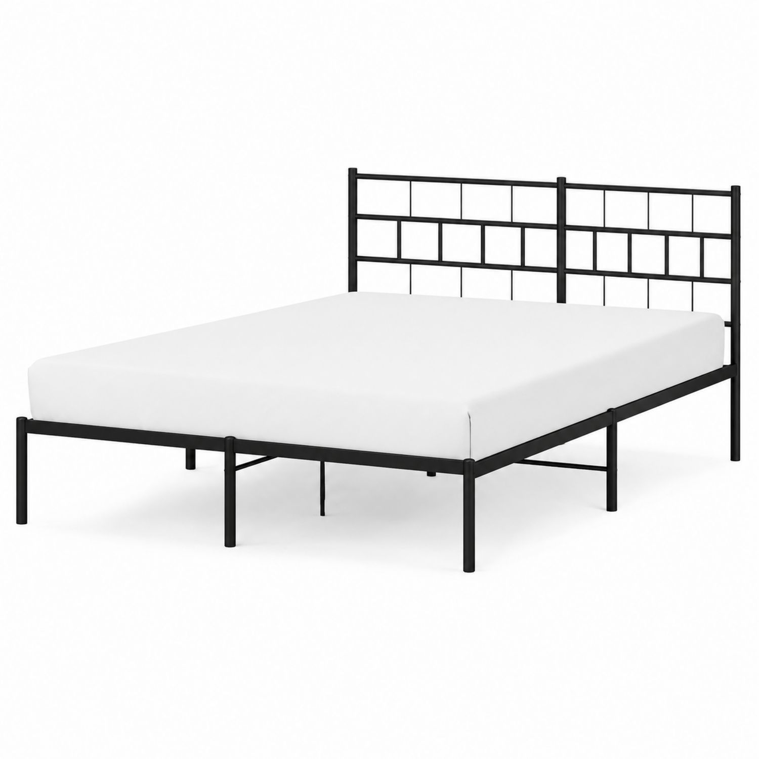 Letto Matrimoniale Metallo Nero 200x160 cm