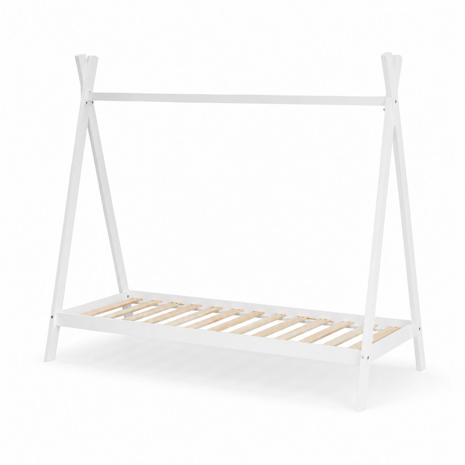 Letto a Tenda per Bambini in Legno di Pino Bianco