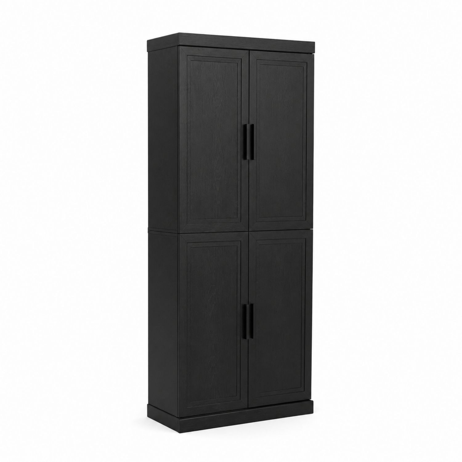 Armadio a 4 ante nero in legno 180x80x40 cm