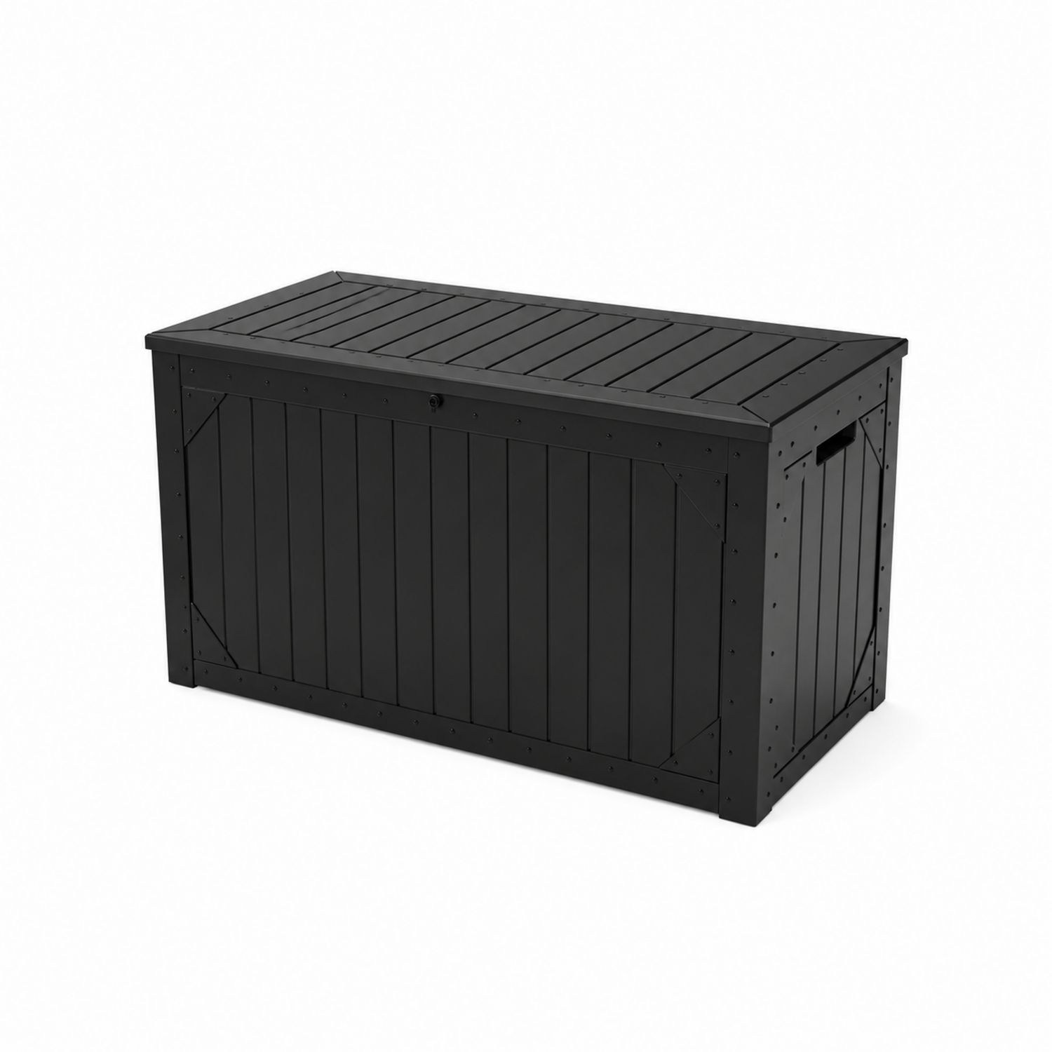 Contenitore rettangolare in resina nera 150x60x65 cm