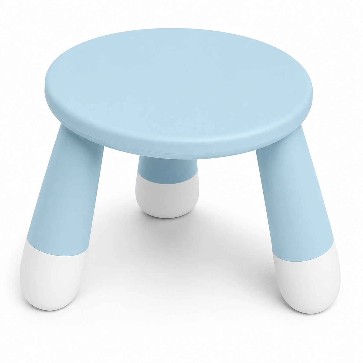 Taburete infantil redondo color azul-woodlyo