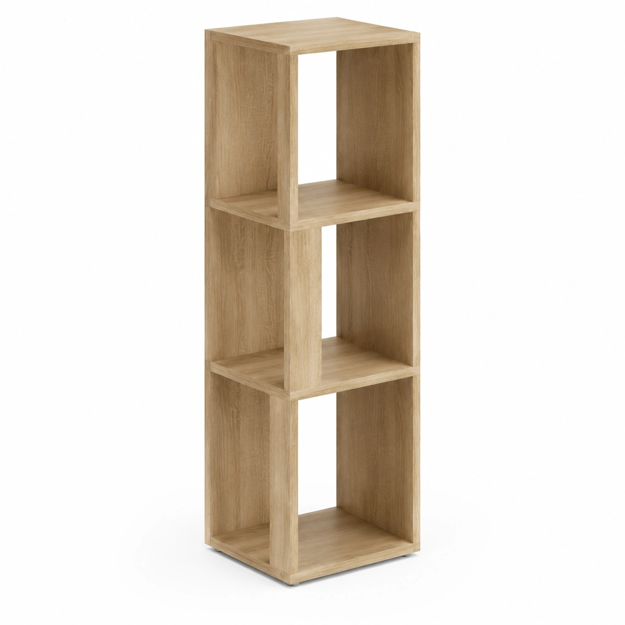 Estanteria abierta de tres niveles color madera clara-woodlyo