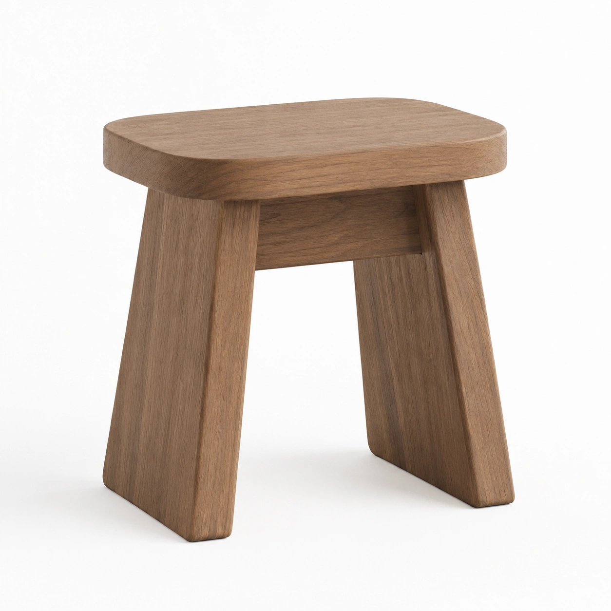 Banco peque帽o cuadrado de madera natural-woodlyo