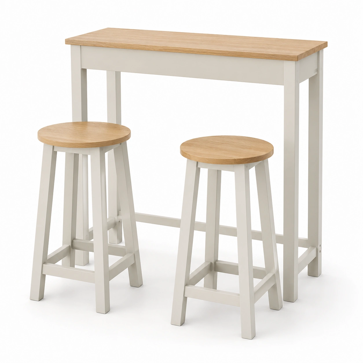 Juego de mesa y taburetes de bar de tres piezas-woodlyo