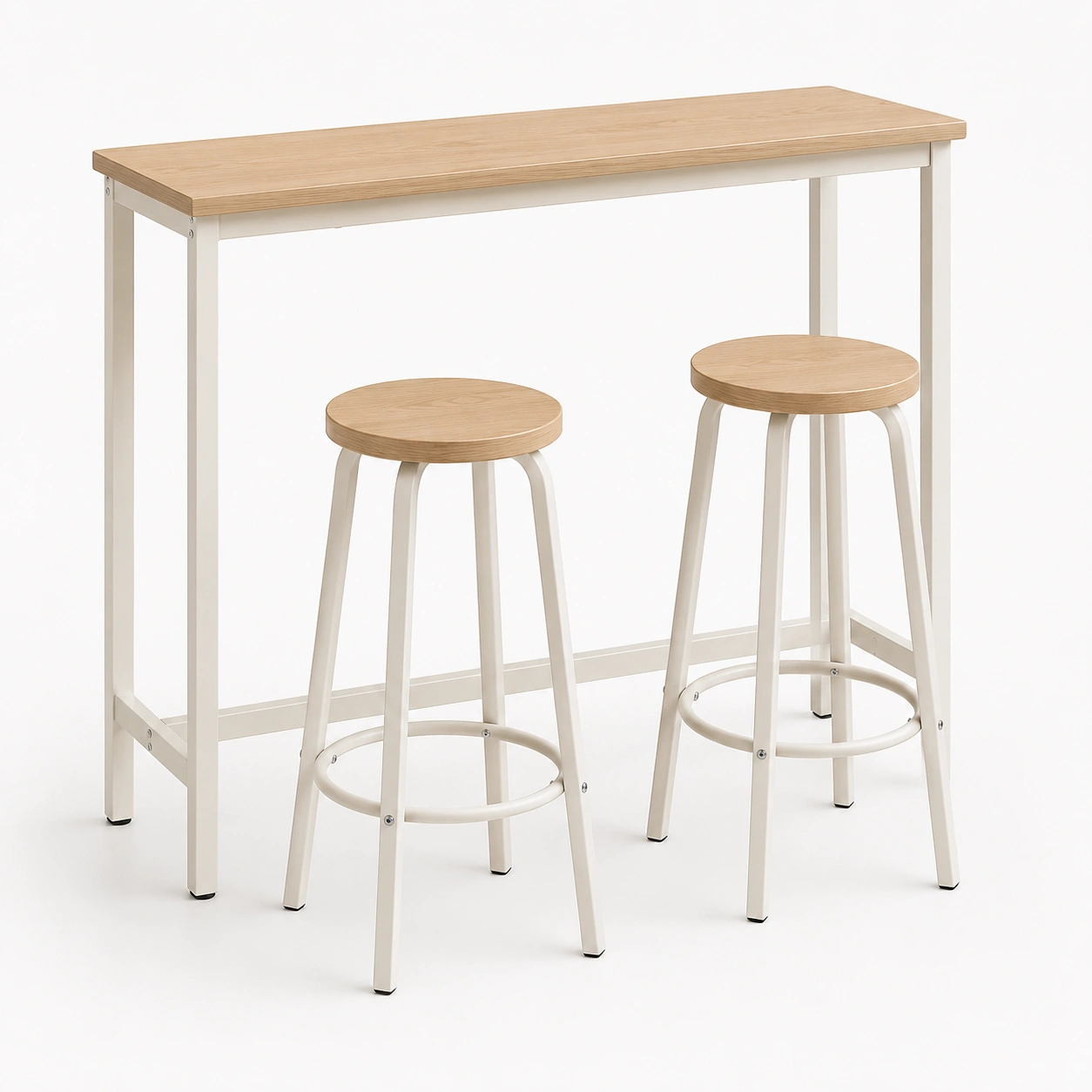 Juego de 3 piezas mesa y sillas de bar-woodlyo