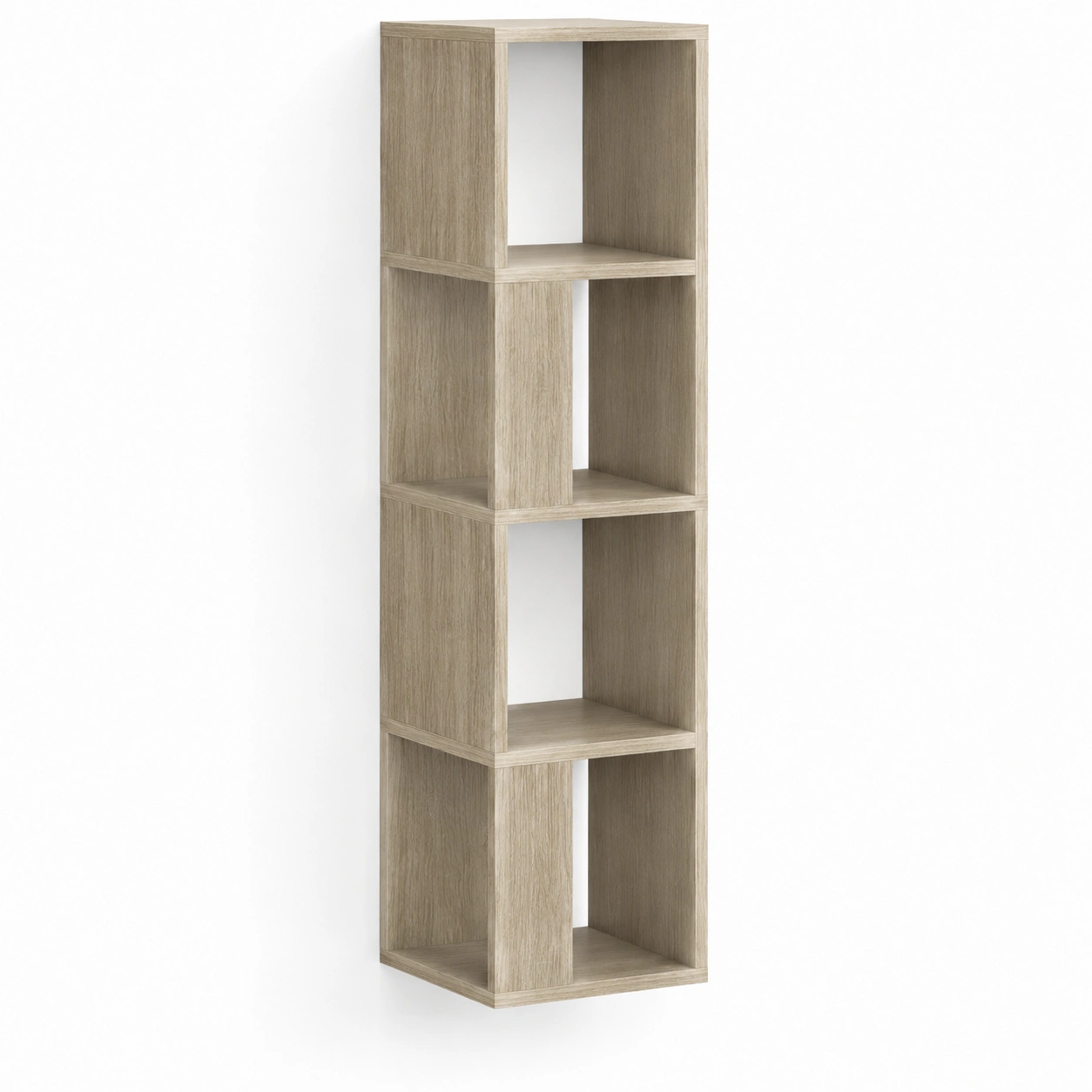 Estanteria vertical de 4 niveles acabado roble-woodlyo