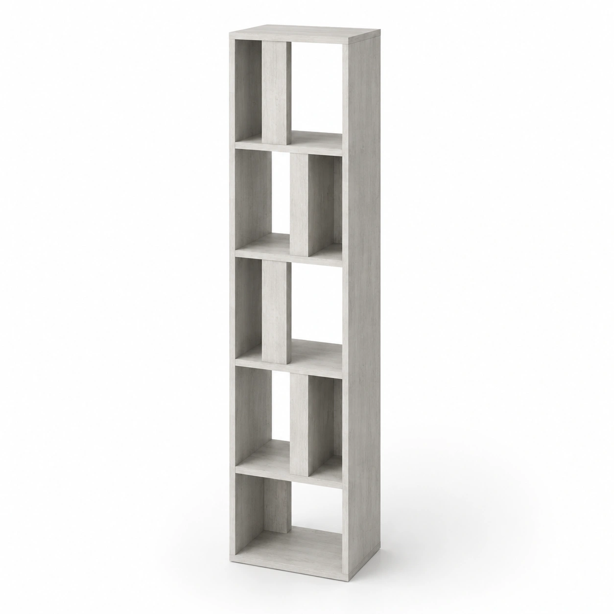 Estanteria vertical de 5 niveles gris claro-woodlyo