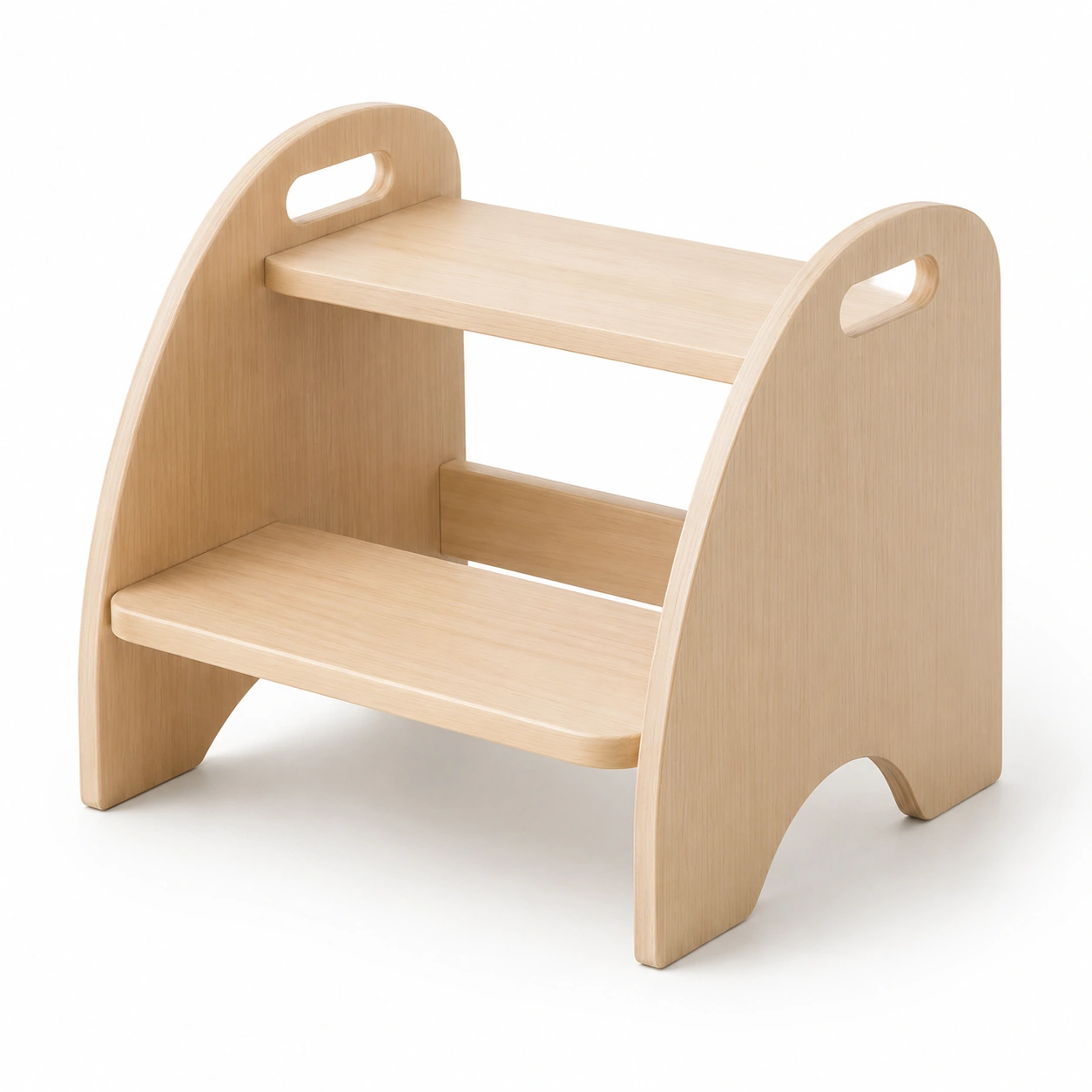 Escalon doble infantil de madera natural-woodlyo
