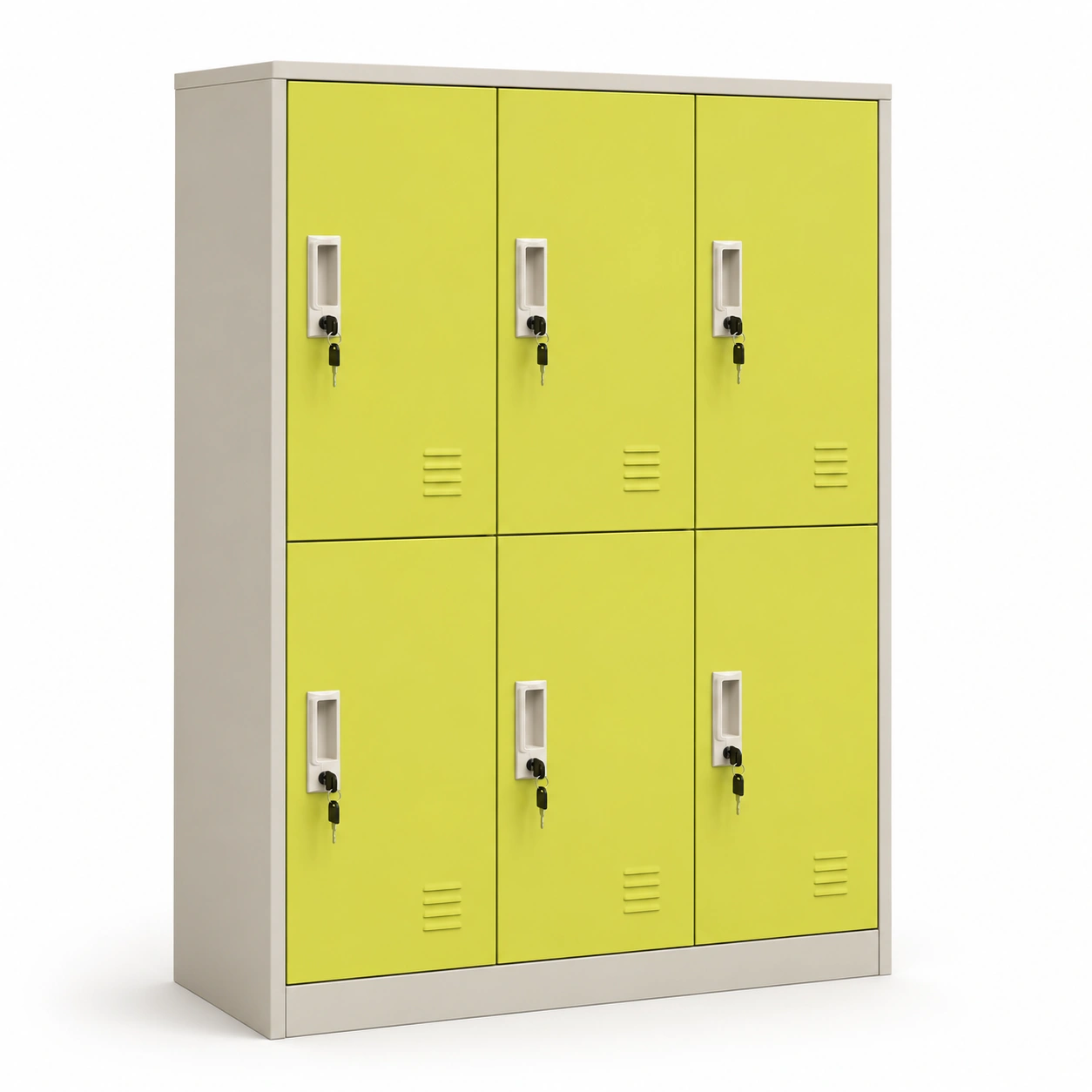Armario metalico 6 puertas verde lima-woodlyo
