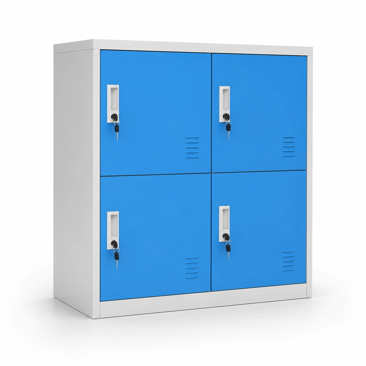 Armario metalico de almacenamiento 4 puertas con cerradura-woodlyo
