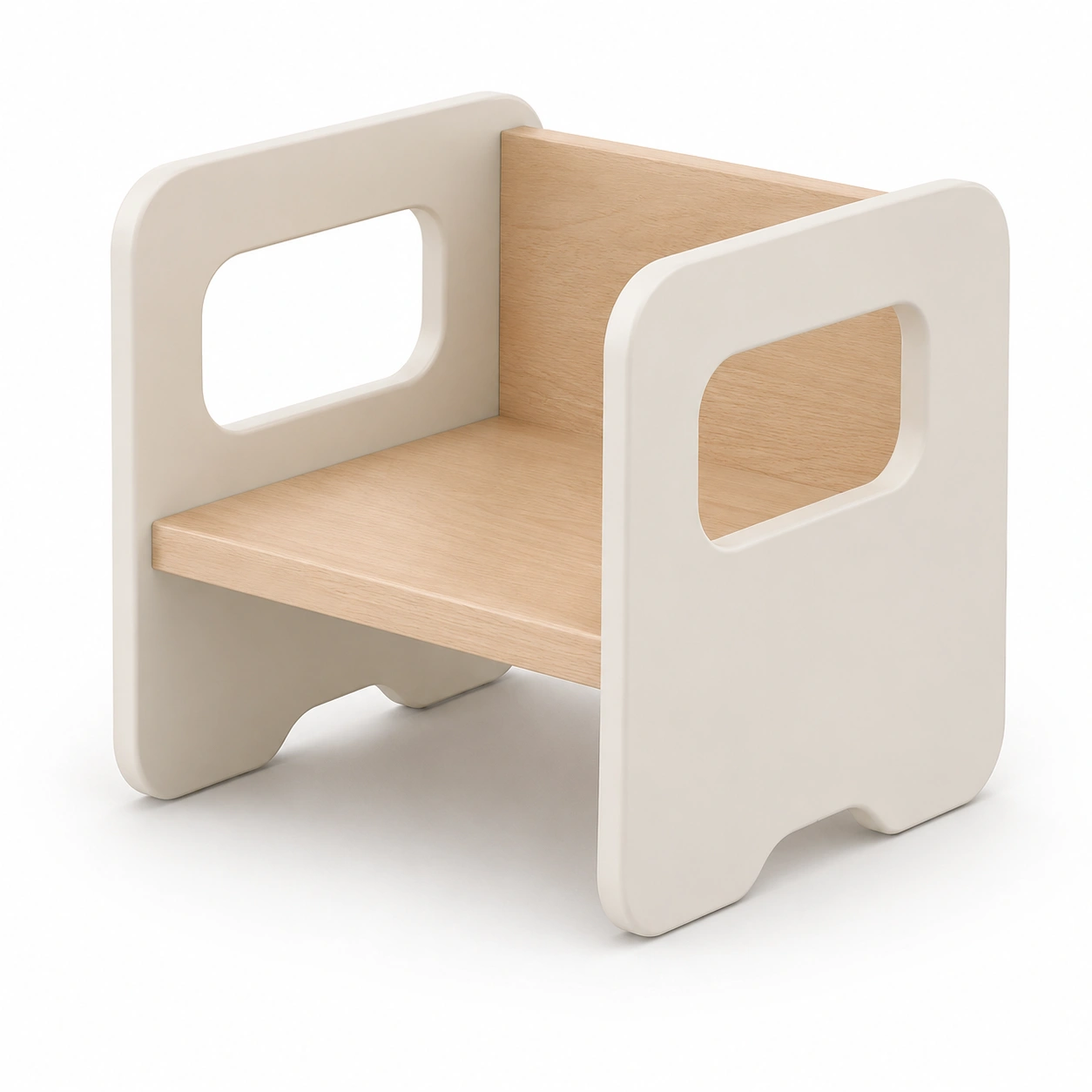 Silla infantil de madera con reposabrazos-woodlyo