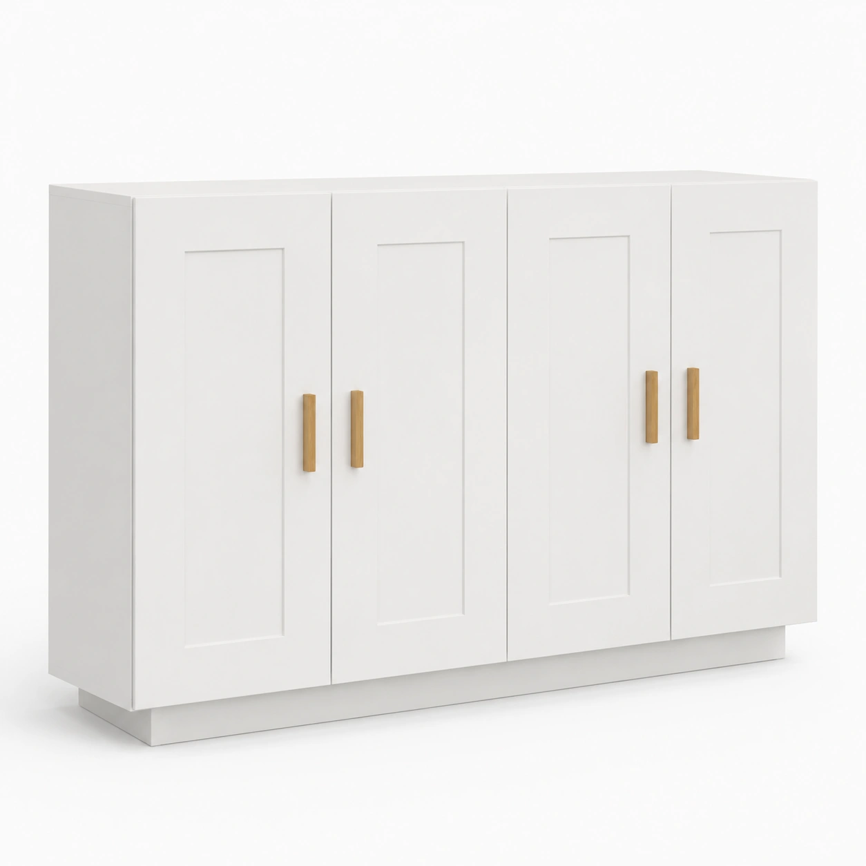 Armario Bajo de Cuatro Puertas Blanco-woodlyo