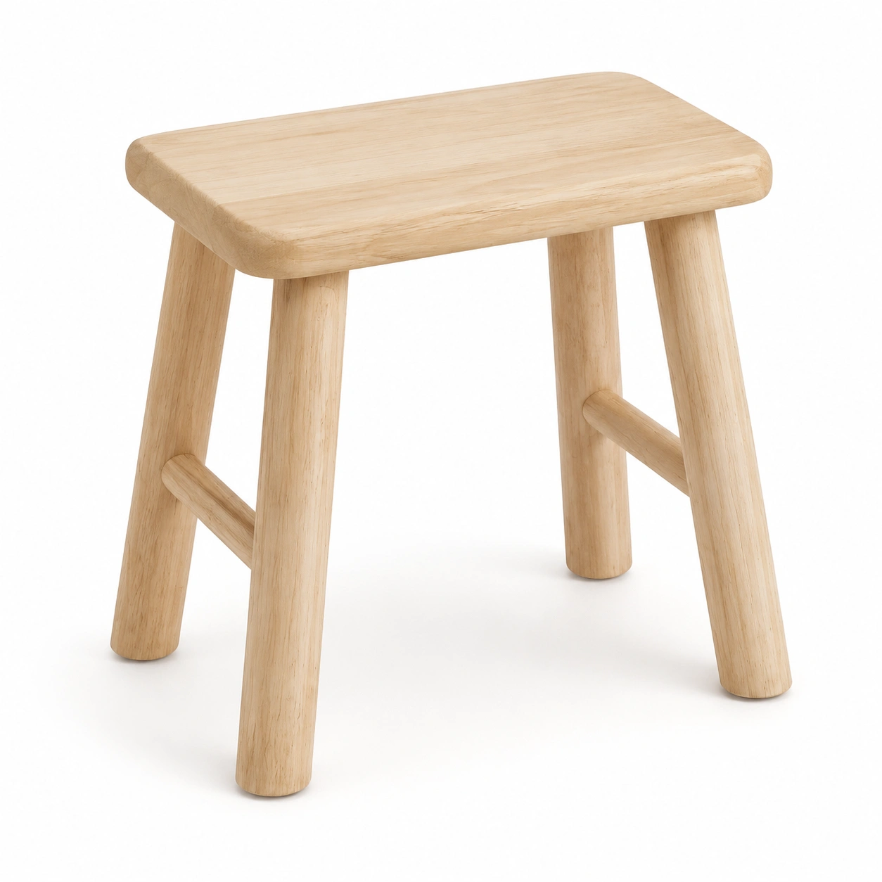 Taburete redondo infantil madera natural-woodlyo