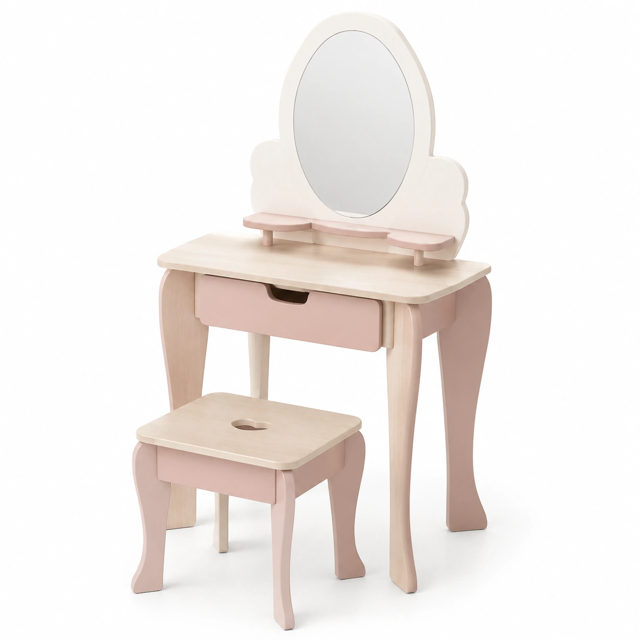 Conjunto de tocador infantil rosa-woodlyo