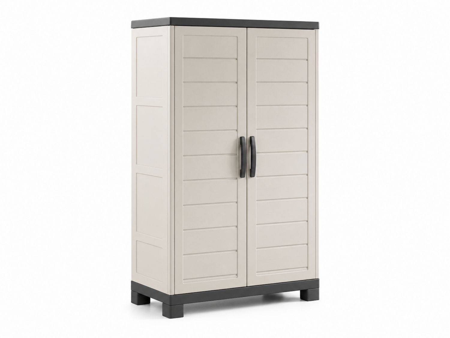 Armario de Plástico Polipropileno 180x65x45 cm Beige/Gris