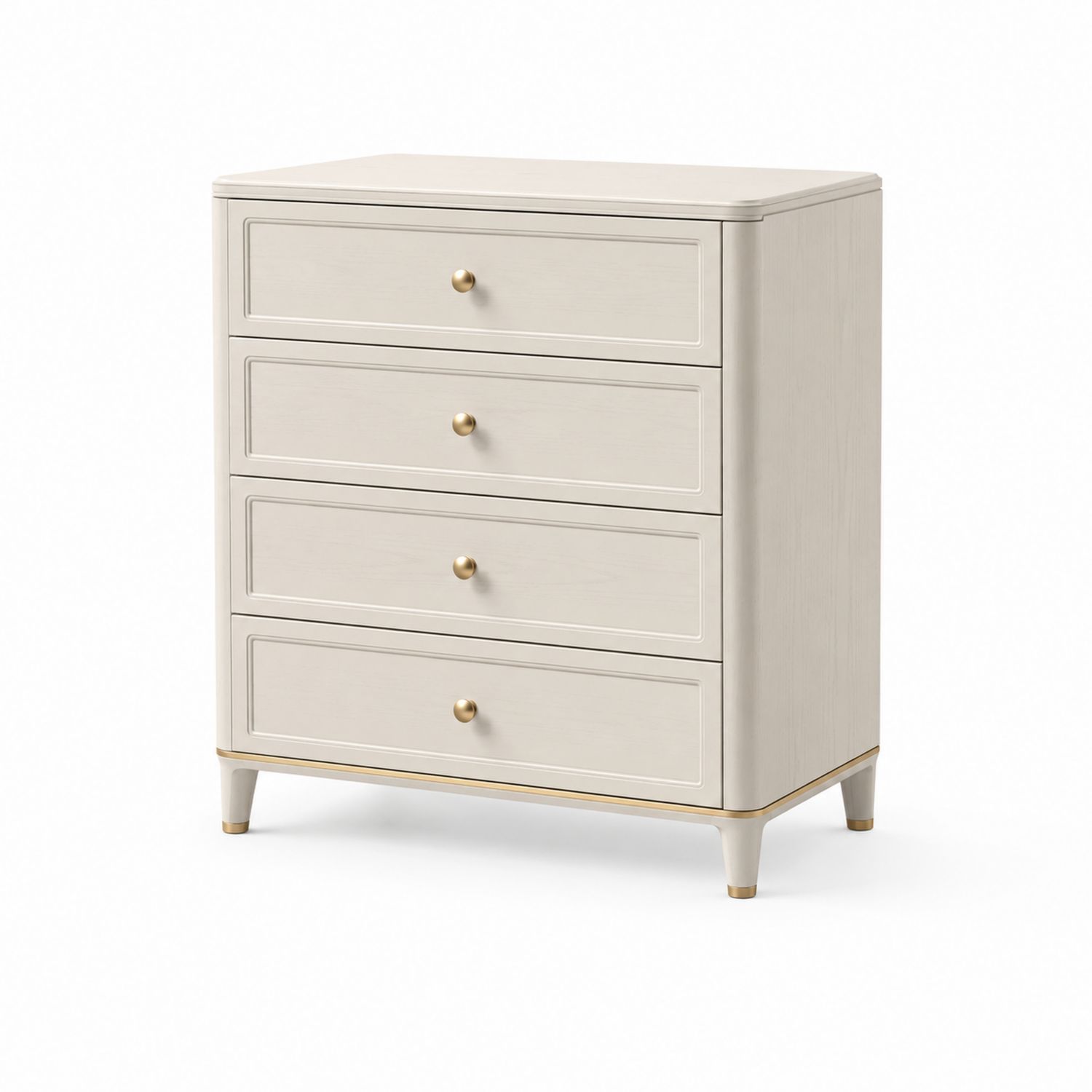 Cajonera de madera MDF con 4 cajones color Beige