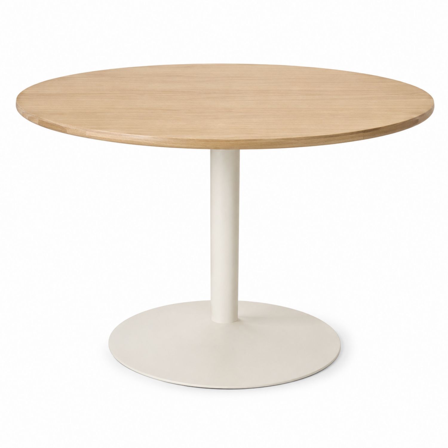 Mesa redonda de madera y metal de 120 cm Roble Claro