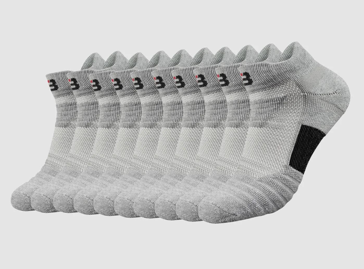 FitVille Men's PowerStride Ankle Socks  5-Pair Bundle