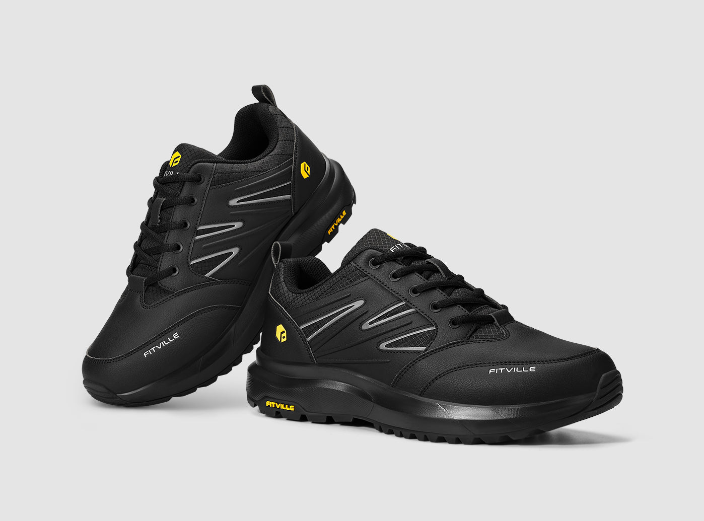 FitVille Men's Low - Top Sturdy Core Hiking Shoes V2 - 8