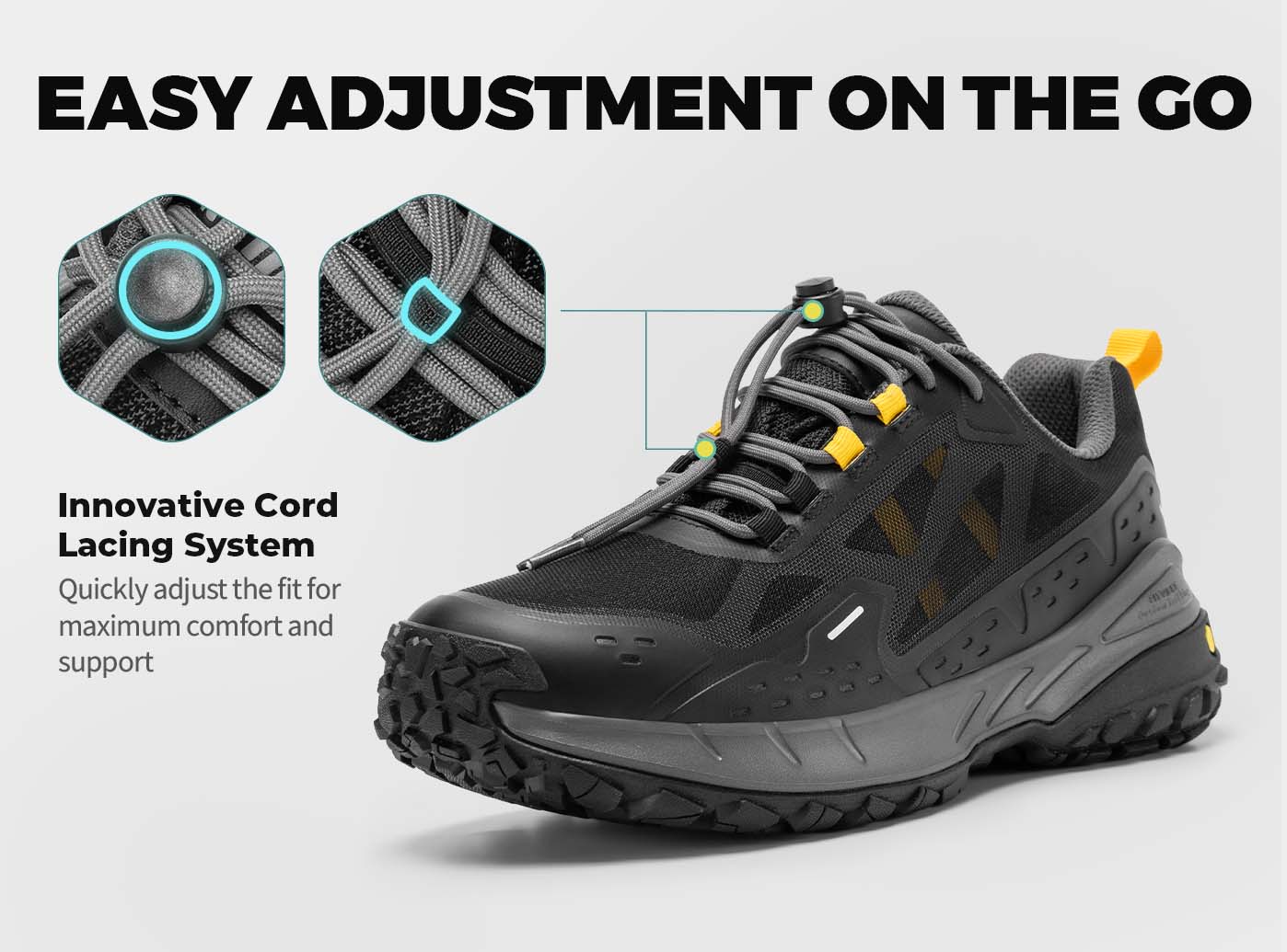 FitVille Men's Low - Top CreekCross Hiking Shoes V1 - 4