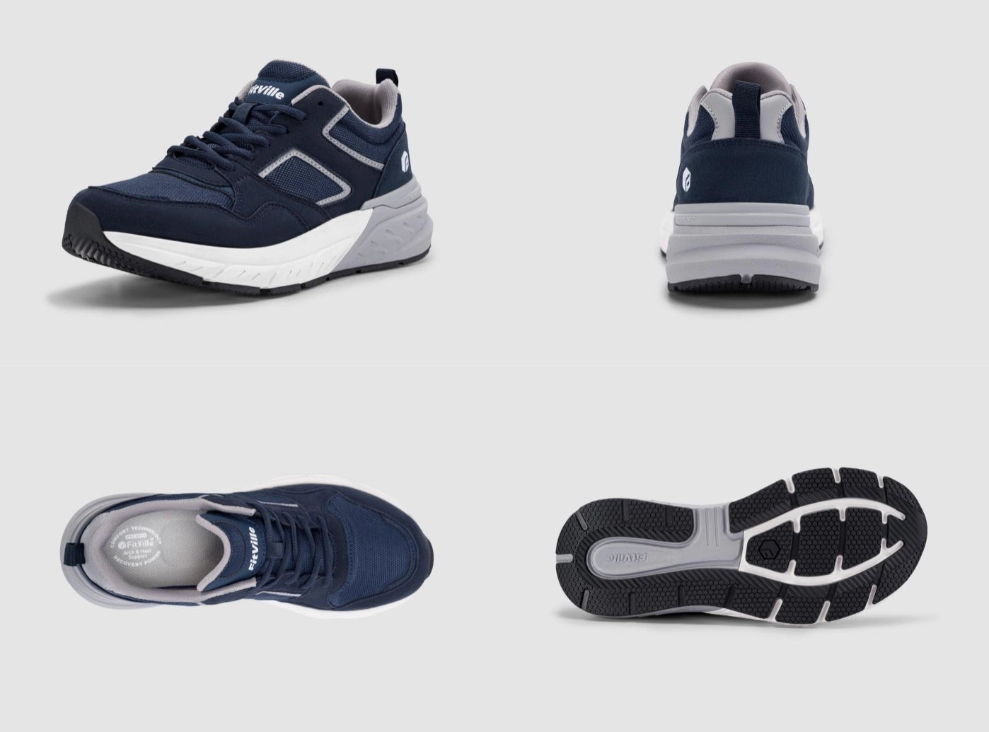 FitVille Men's Rebound Neo Walking Shoes V2 - 7