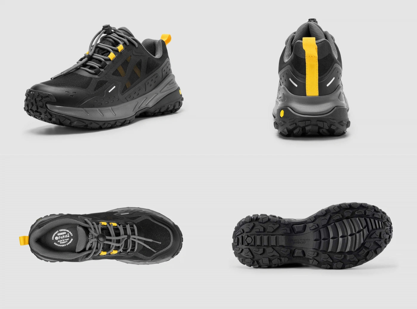 FitVille Men's Low - Top CreekCross Hiking Shoes V1 - 9