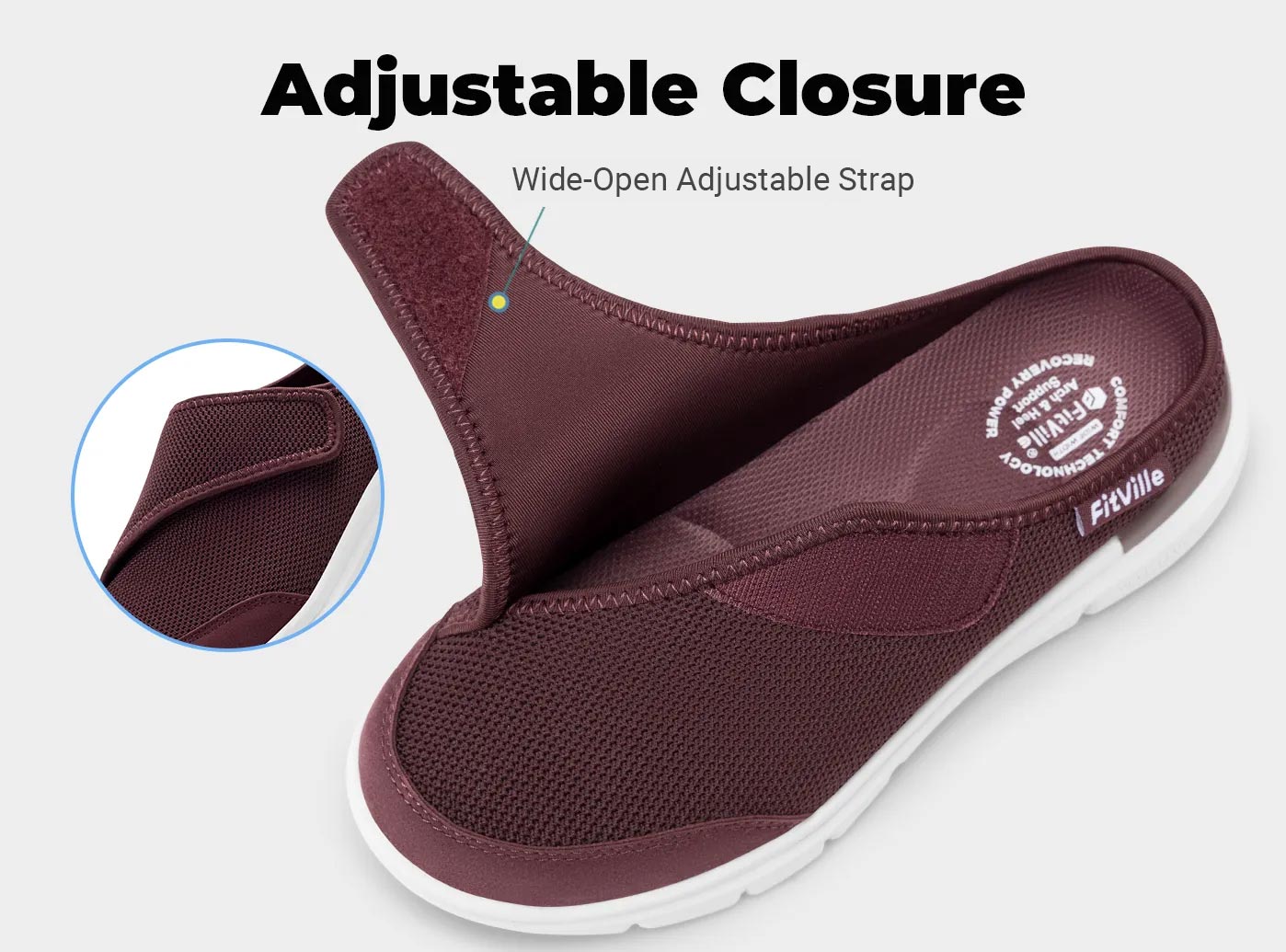 FitVille Women's EasyTop Diabetic Slipper V5 - 4