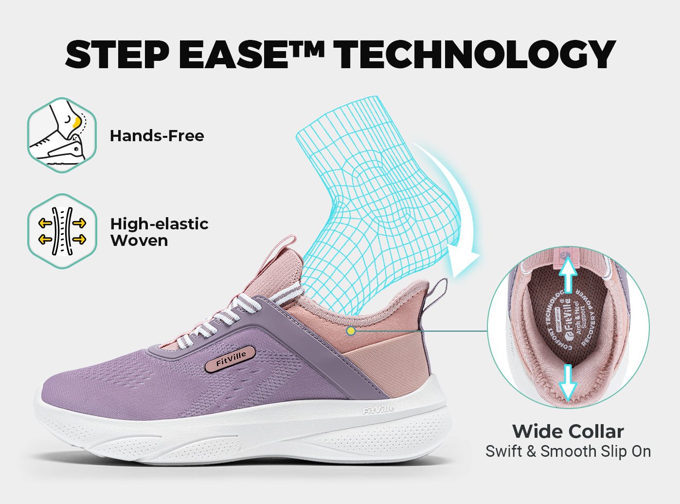 FitVille Women's ZephyrLite Walking Shoes V1 - 3