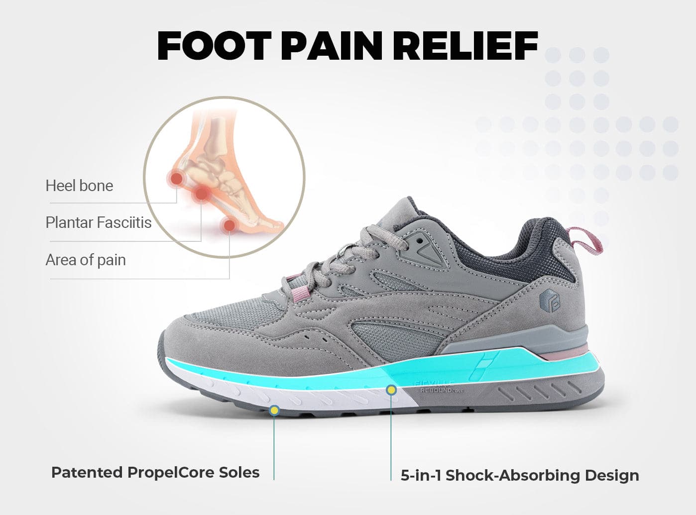 FitVille Women's Rebound Core Walking Shoes V9 - 4