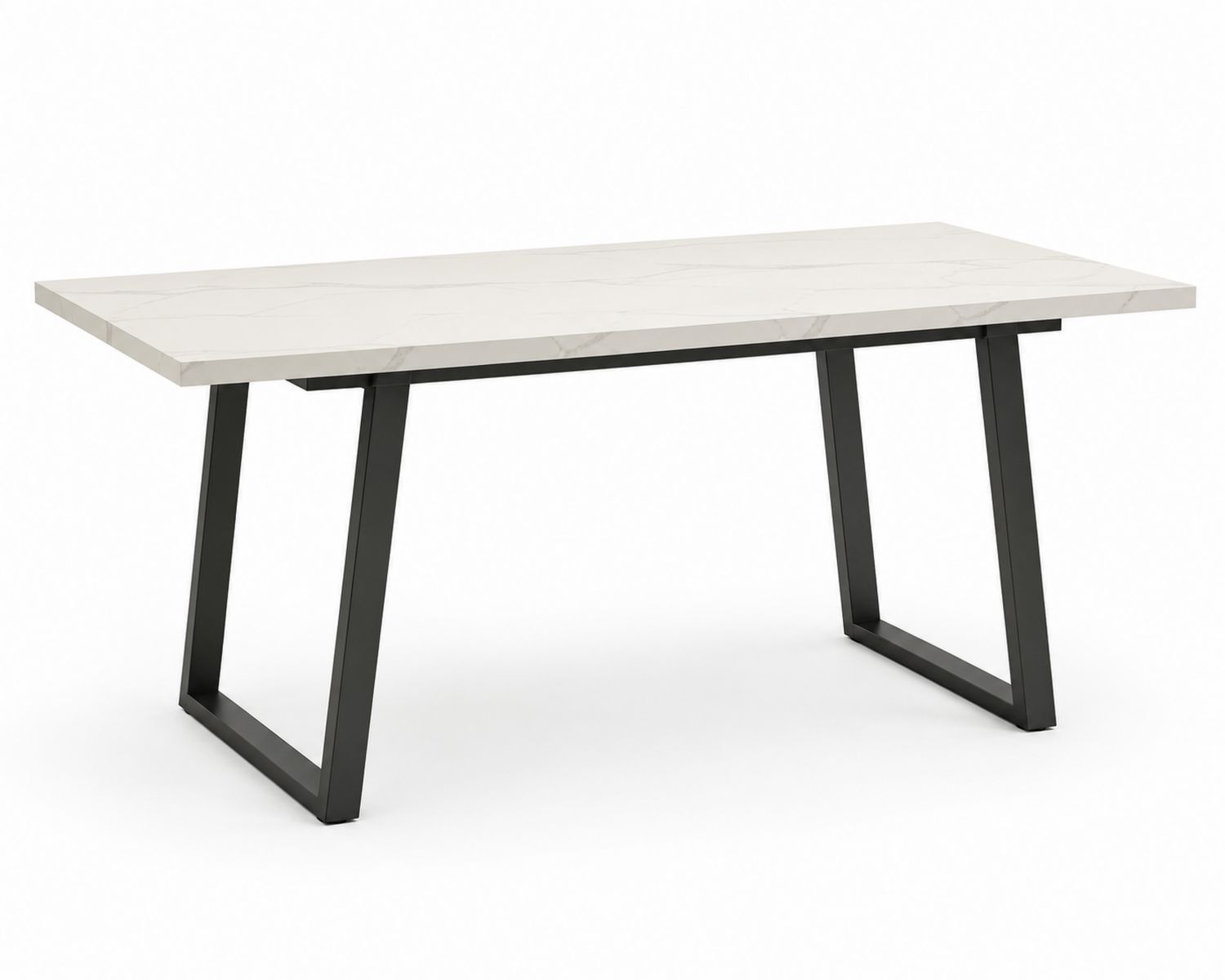 Mesa de comedor de mármol y metal 160x90 cm