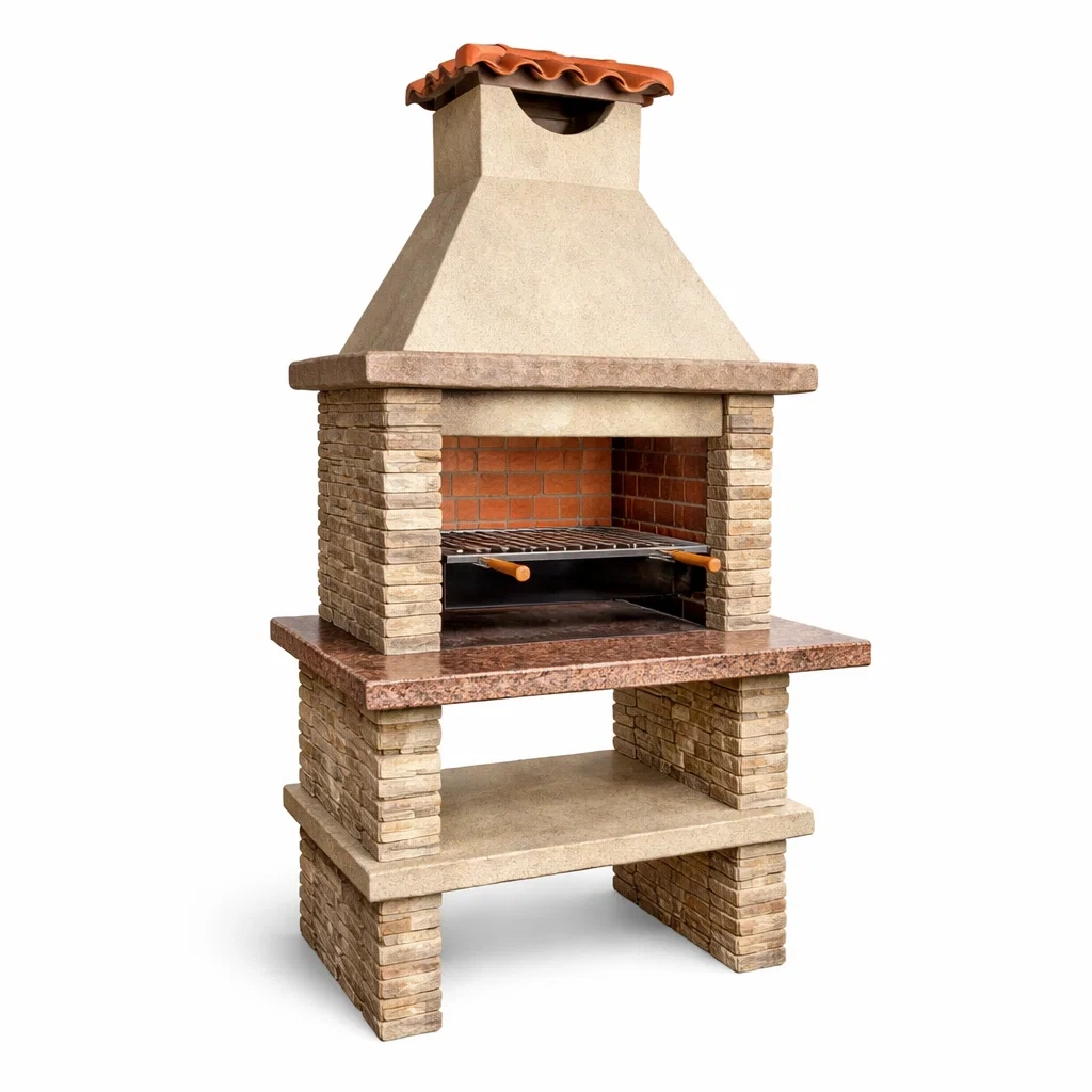 Barbecue in Pietra Naturale e Mattoni Refrattari-DREAMCOMFORTNOOK