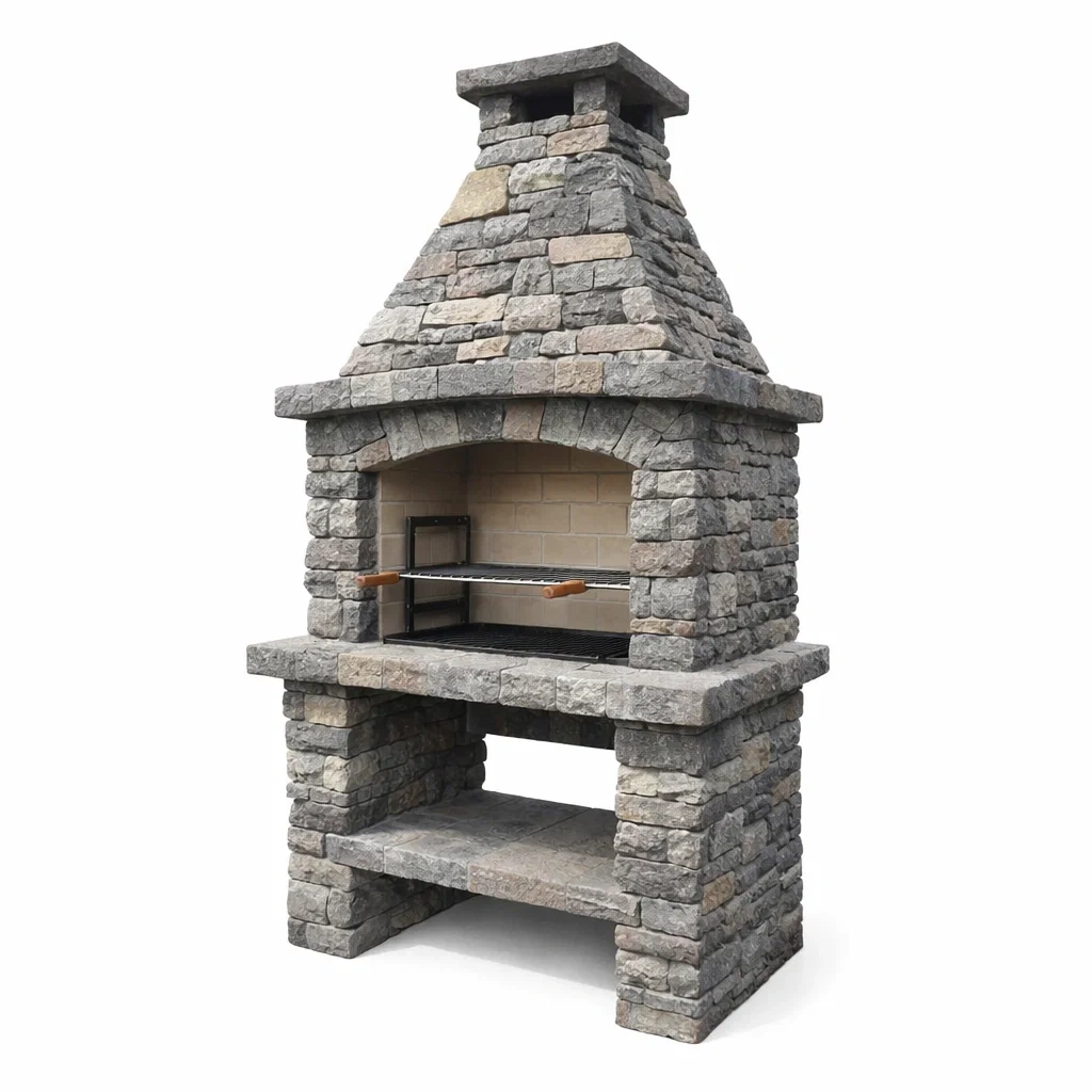 Barbecue da Esterno in Pietra Naturale-DREAMCOMFORTNOOK